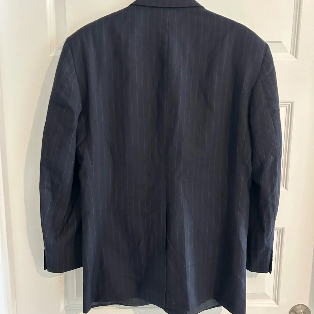 Burberry Pinstripe Blazer Navy Blue Size 42R
